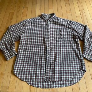 Vintage Old Navy Festive Plaid Flannel size XL
